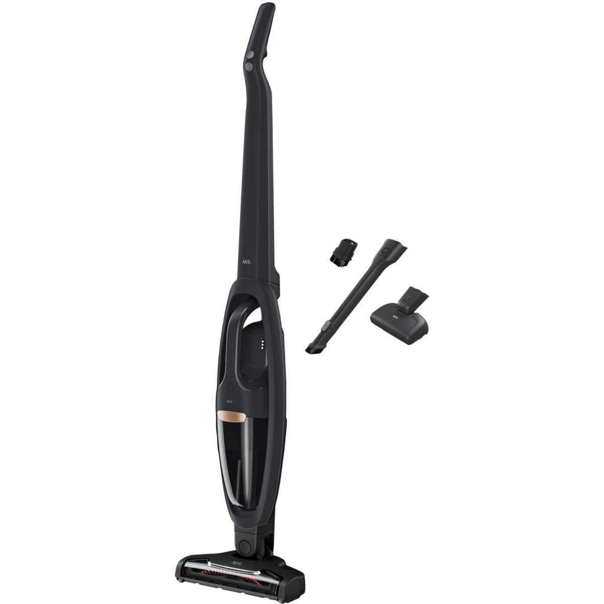 AEG QX7-1-I360 Aspiradora Sin Cable, 21,6 V, Autonomía de 50 min, 2 Velocidades, Tecnología Cyclonic, Filtración de 5 Pasos, Depósito de 0,3 L, Aspiradora Escoba y de Mano, Azul