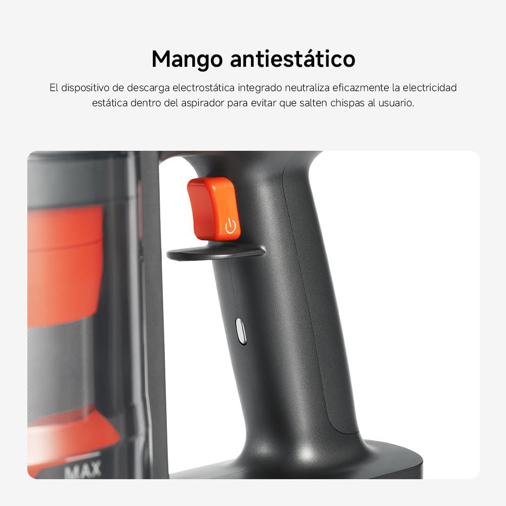 Xiaomi Vacuum Cleaner G20 MAX, Aspiradora Escoba sin Cable, 180AW, Luces LED, Display Digital, Cepillo Mascotas, filtrado eficiente, batería de Larga duración, Gris