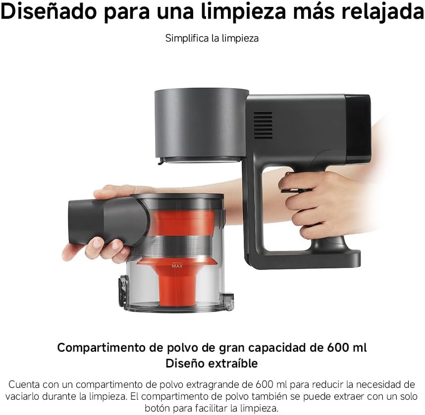 Xiaomi Vacuum Cleaner G20 MAX, Aspiradora Escoba sin Cable, 180AW, Luces LED, Display Digital, Cepillo Mascotas, filtrado eficiente, batería de Larga duración, Gris