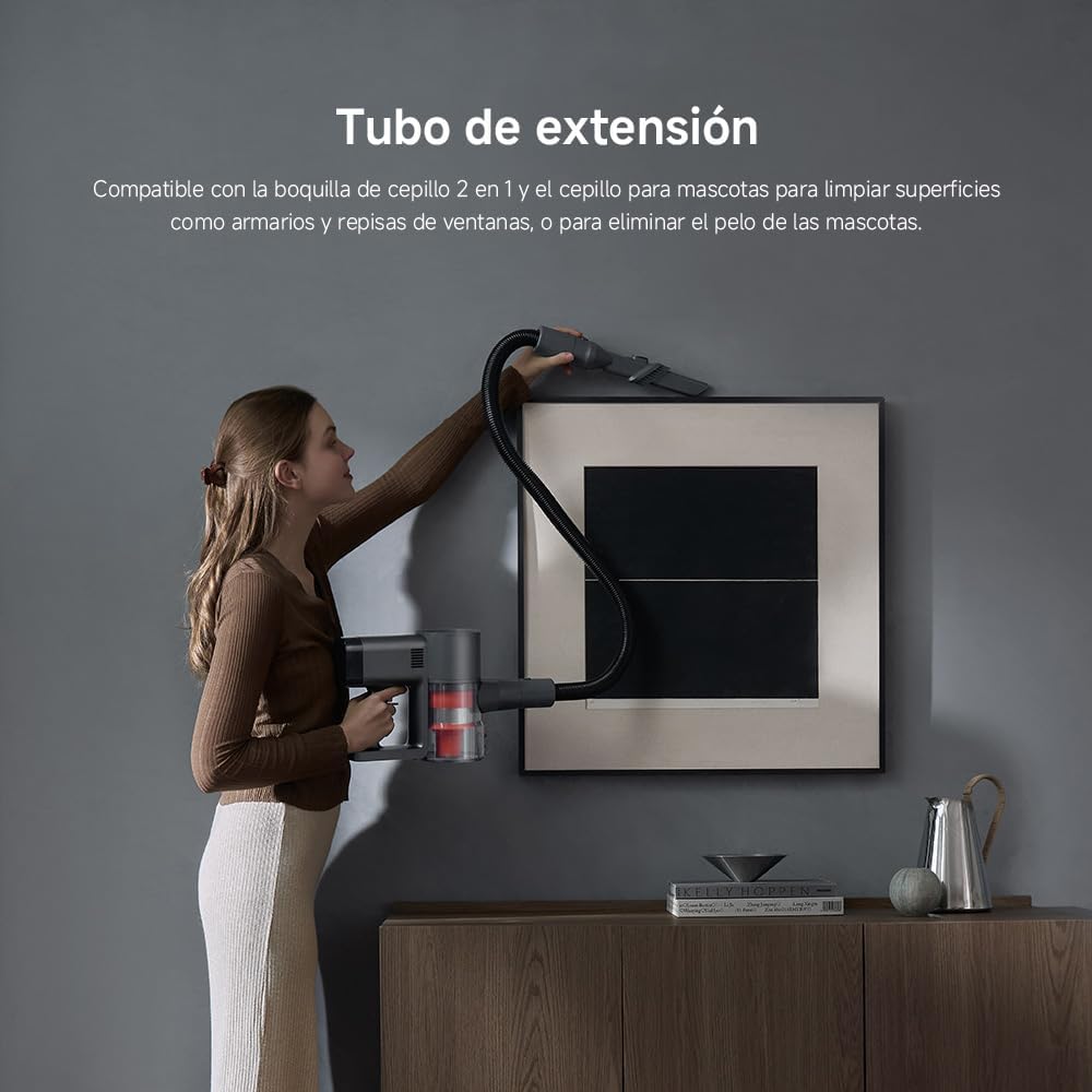 Xiaomi Vacuum Cleaner G20 MAX, Aspiradora Escoba sin Cable, 180AW, Luces LED, Display Digital, Cepillo Mascotas, filtrado eficiente, batería de Larga duración, Gris