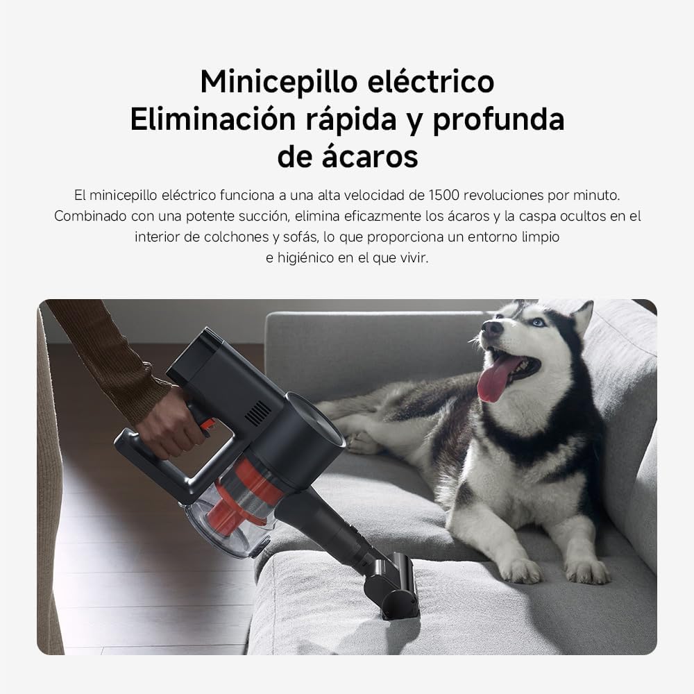 Xiaomi Vacuum Cleaner G20 MAX, Aspiradora Escoba sin Cable, 180AW, Luces LED, Display Digital, Cepillo Mascotas, filtrado eficiente, batería de Larga duración, Gris