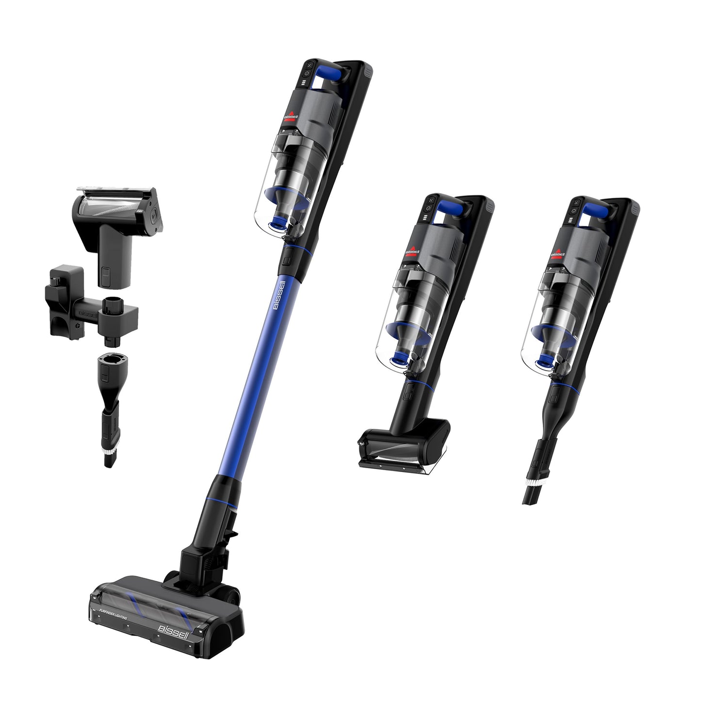 Bissell PowerClean FurGuard, Aspiradora Sin Cable, Motor 280W, Aspiradora Escoba, Rodillo Autolimpieza, Luces FurFinder, Autosoportado, Filtro HEPA, 2500 mAh Batería Extraíble, 50 min, 4091N