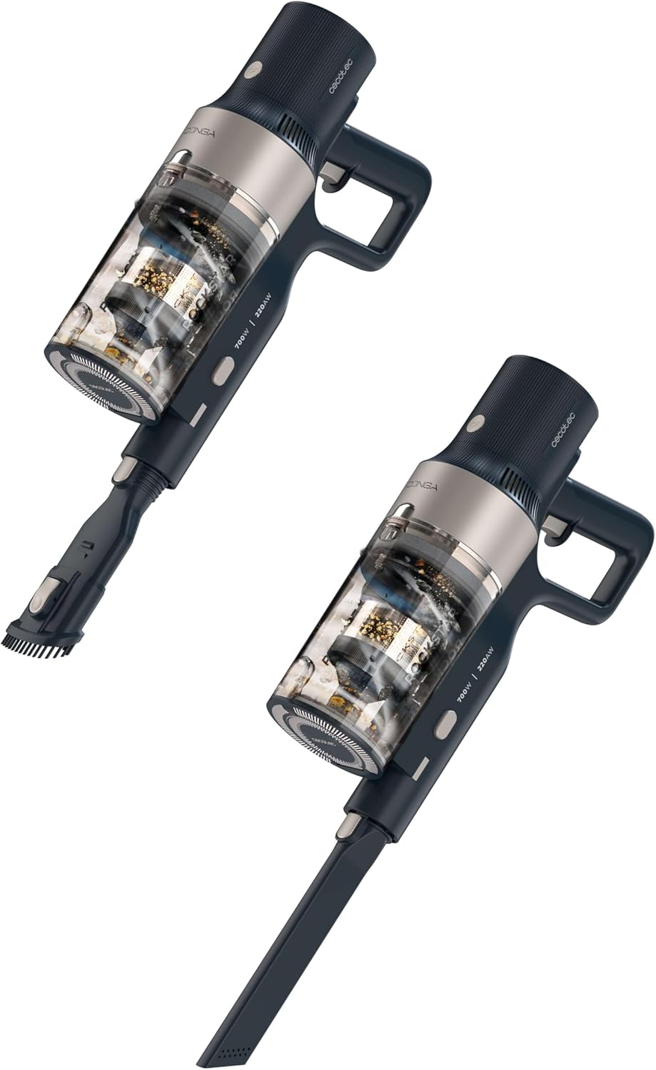 Cecotec Aspiradora Escoba Sin Cable Conga Rockstar 5500 Hurricane Station Flex, MAX 220 AW, 700 W, Base de Autovaciado, hasta 90min de Autonomía, Cepillo antienredos, Tubo Flexible y Ciclón Paralelo
