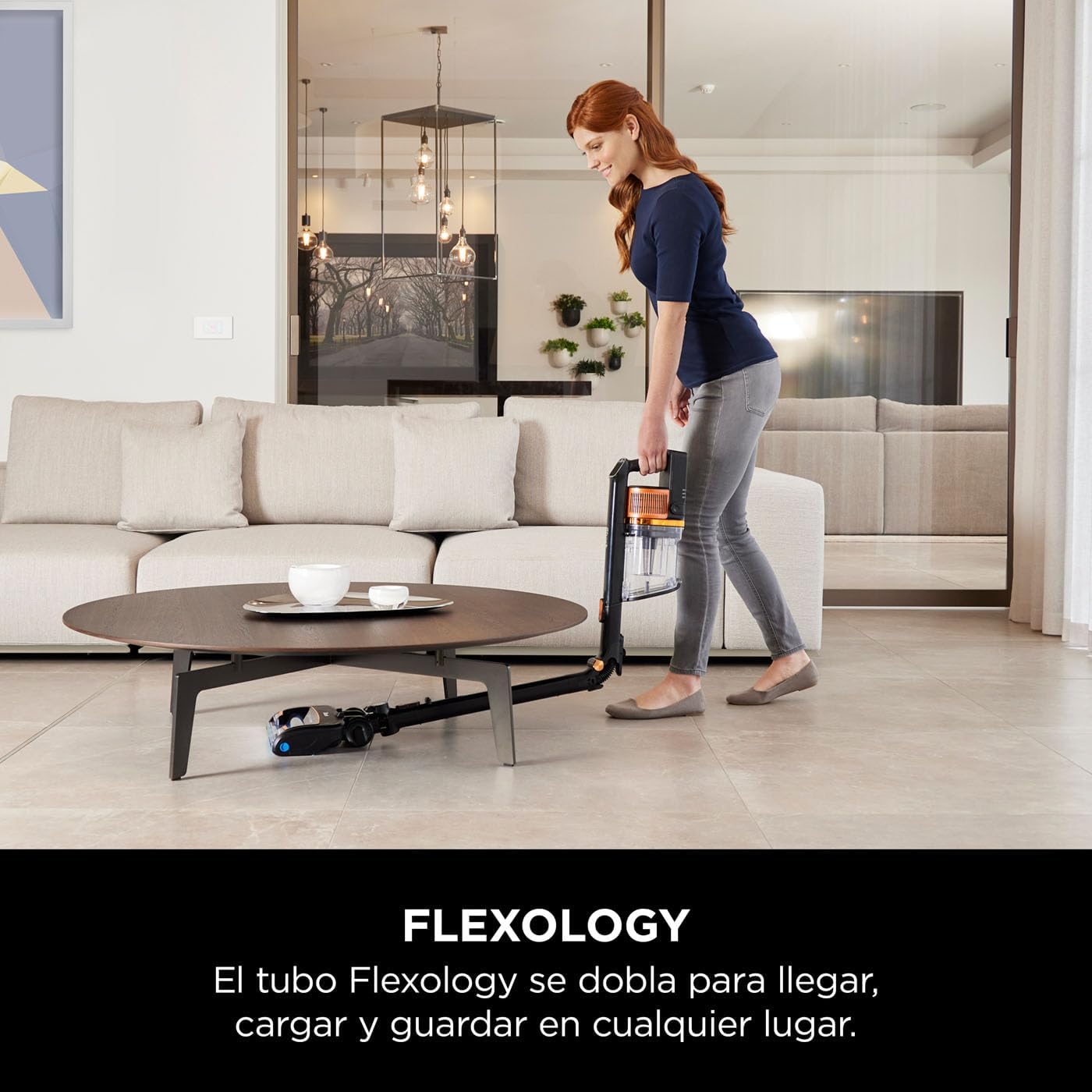Shark Aspiradora sin cable, hasta 60 min de autonomía, tecnología Anti Hair Wrap y cabezal DuoClean flexible, con boquilla estrecha y cepillo multisuperficie, negro/cobre IZ300EU