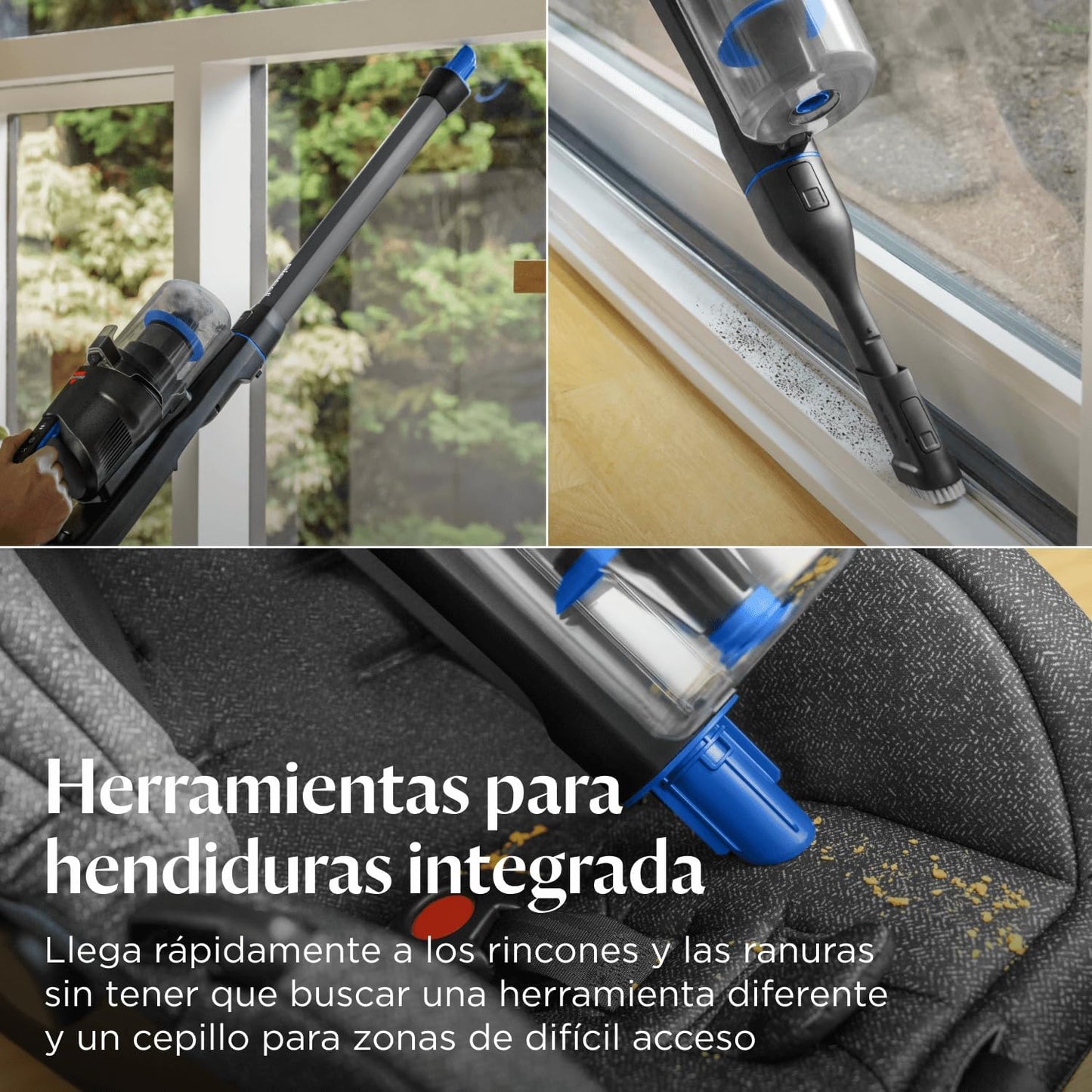 Bissell PowerClean FurGuard, Aspiradora Sin Cable, Motor 280W, Aspiradora Escoba, Rodillo Autolimpieza, Luces FurFinder, Autosoportado, Filtro HEPA, 2500 mAh Batería Extraíble, 50 min, 4091N