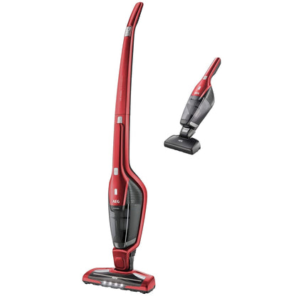 AEG QX7-1-I360 Aspiradora Sin Cable, 21,6 V, Autonomía de 50 min, 2 Velocidades, Tecnología Cyclonic, Filtración de 5 Pasos, Depósito de 0,3 L, Aspiradora Escoba y de Mano, Azul