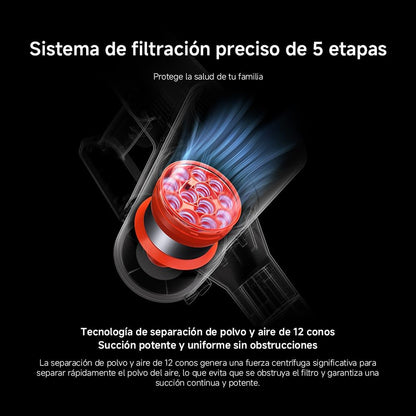 Xiaomi Vacuum Cleaner G20 MAX, Aspiradora Escoba sin Cable, 180AW, Luces LED, Display Digital, Cepillo Mascotas, filtrado eficiente, batería de Larga duración, Gris