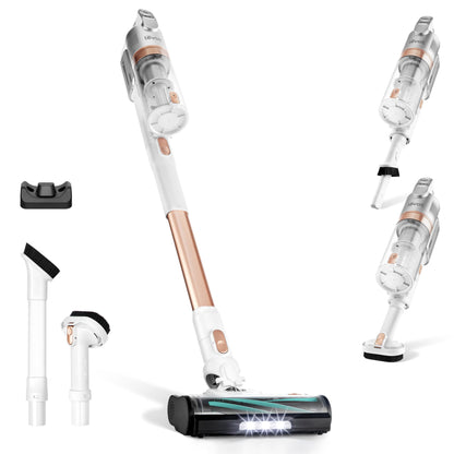 LEVOIT Aspiradora sin Cable con Mini Cepillo Turbo y Anticabello, 99,99% Filtración con HEPA, Aspiradora Escoba con Pantalla LED，Aspirador para Suelos, Coches, Pelos de Animales, hasta 60 min