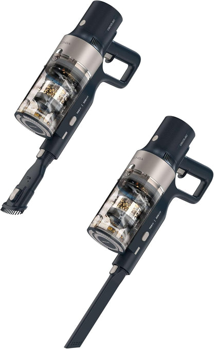 Cecotec Aspiradora Escoba Sin Cable Conga Rockstar 5500 Hurricane Station Flex, MAX 220 AW, 700 W, Base de Autovaciado, hasta 90min de Autonomía, Cepillo antienredos, Tubo Flexible y Ciclón Paralelo