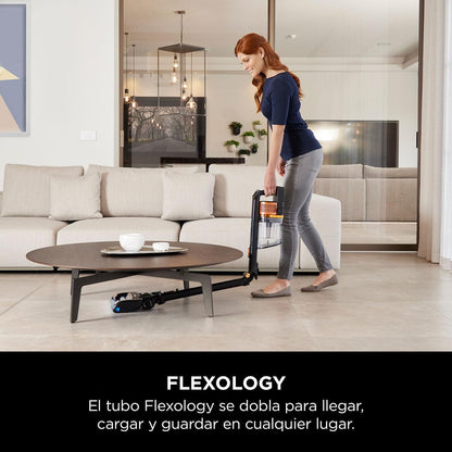 Shark Aspiradora sin cable, hasta 60 min de autonomía, tecnología Anti Hair Wrap y cabezal DuoClean flexible, con boquilla estrecha y cepillo multisuperficie, negro/cobre IZ300EU